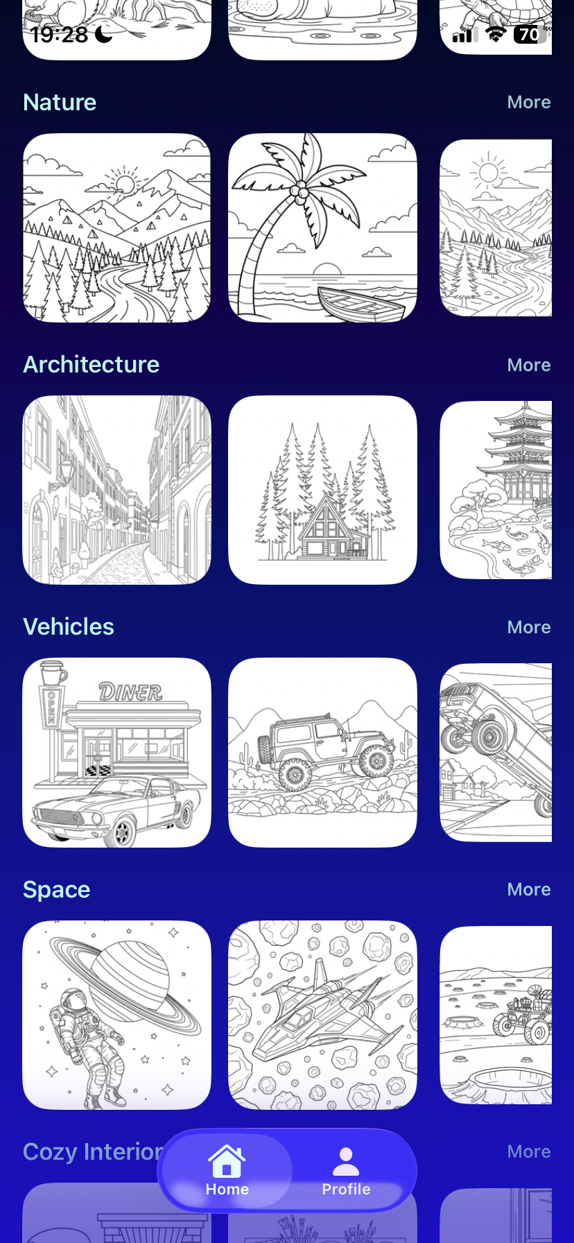 App Library Screen